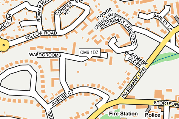 CM6 1DZ map - OS OpenMap – Local (Ordnance Survey)