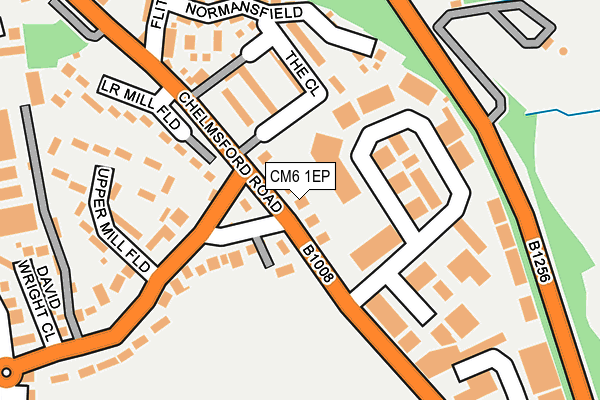 CM6 1EP map - OS OpenMap – Local (Ordnance Survey)