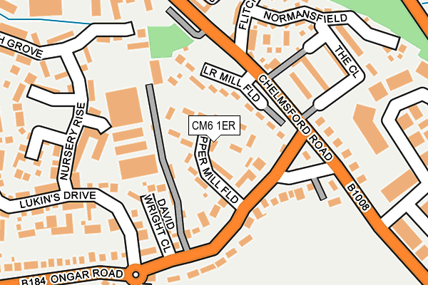 CM6 1ER map - OS OpenMap – Local (Ordnance Survey)