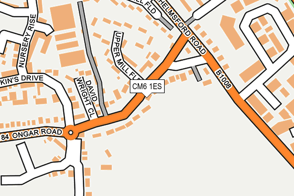 CM6 1ES map - OS OpenMap – Local (Ordnance Survey)