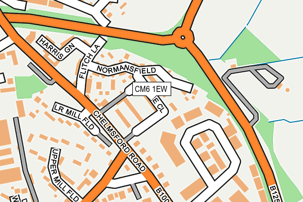 CM6 1EW map - OS OpenMap – Local (Ordnance Survey)