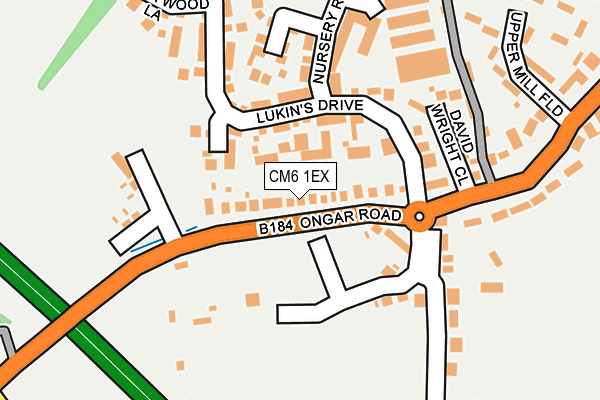 CM6 1EX map - OS OpenMap – Local (Ordnance Survey)