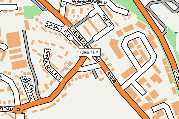 CM6 1EY map - OS OpenMap – Local (Ordnance Survey)