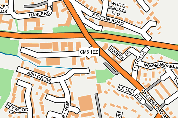 CM6 1EZ map - OS OpenMap – Local (Ordnance Survey)