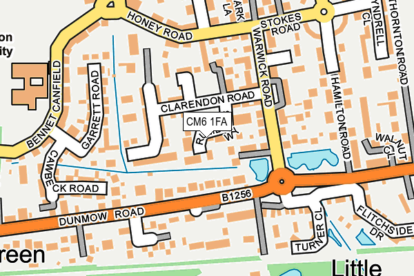 CM6 1FA map - OS OpenMap – Local (Ordnance Survey)