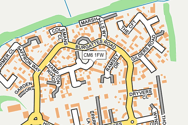 CM6 1FW map - OS OpenMap – Local (Ordnance Survey)