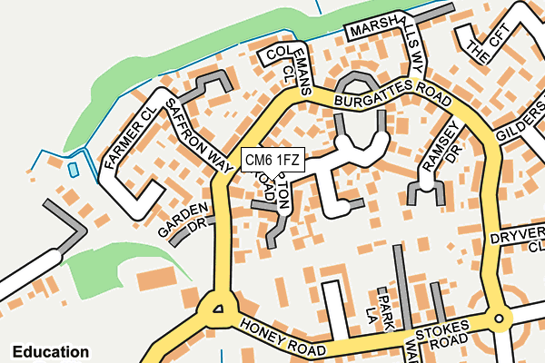 CM6 1FZ map - OS OpenMap – Local (Ordnance Survey)