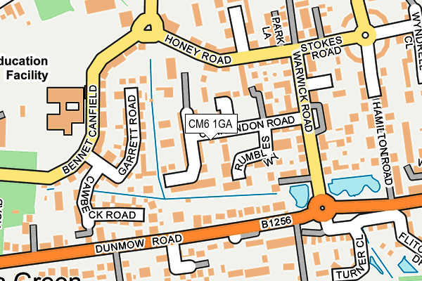 CM6 1GA map - OS OpenMap – Local (Ordnance Survey)