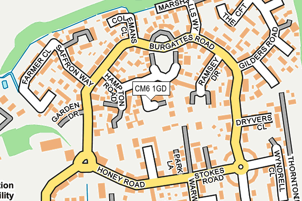 CM6 1GD map - OS OpenMap – Local (Ordnance Survey)