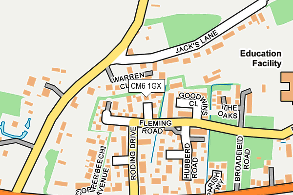CM6 1GX map - OS OpenMap – Local (Ordnance Survey)