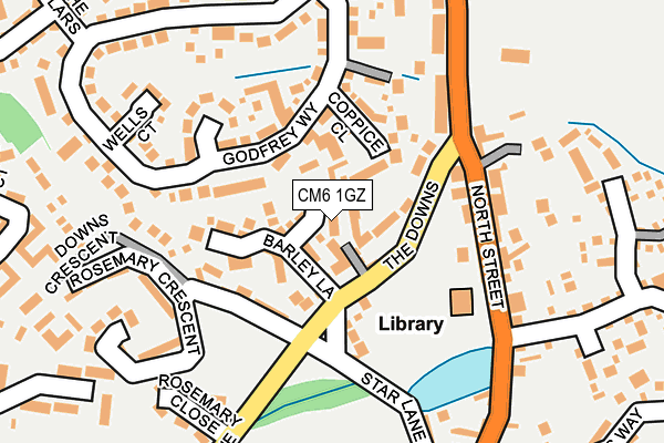 CM6 1GZ map - OS OpenMap – Local (Ordnance Survey)