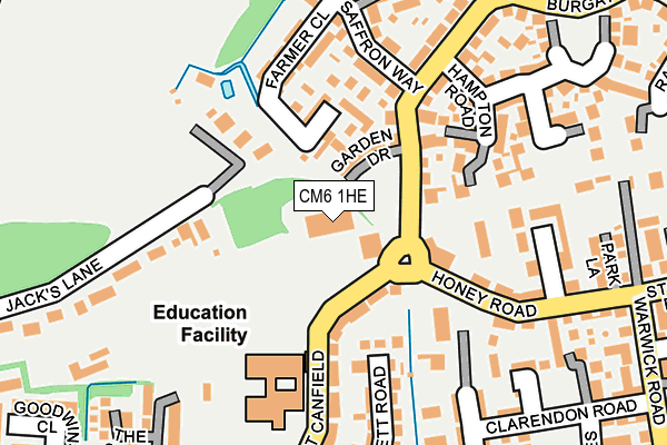 CM6 1HE map - OS OpenMap – Local (Ordnance Survey)