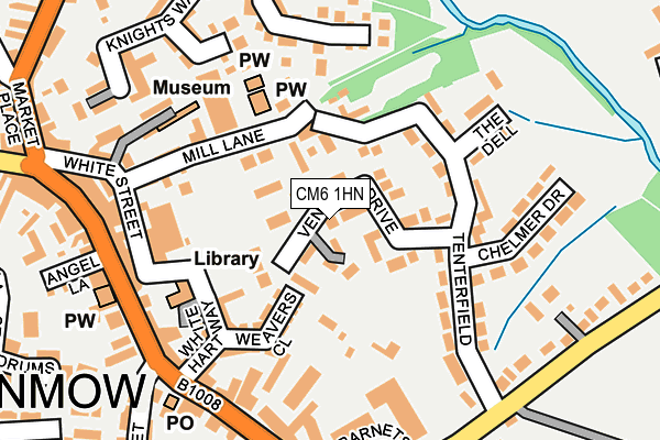 CM6 1HN map - OS OpenMap – Local (Ordnance Survey)