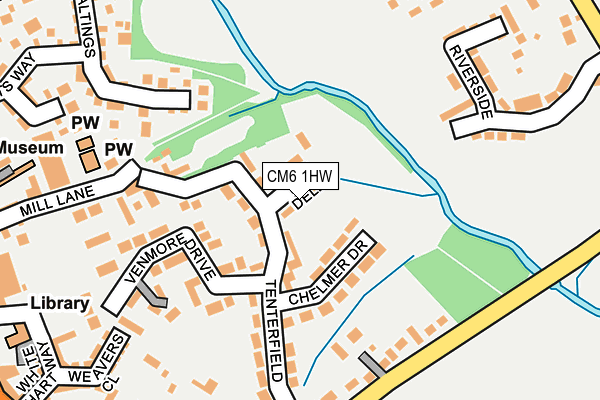 CM6 1HW map - OS OpenMap – Local (Ordnance Survey)