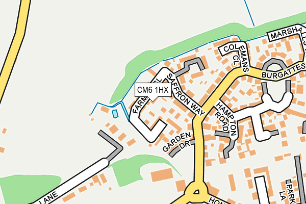 CM6 1HX map - OS OpenMap – Local (Ordnance Survey)