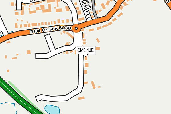CM6 1JE map - OS OpenMap – Local (Ordnance Survey)