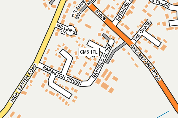 CM6 1PL map - OS OpenMap – Local (Ordnance Survey)