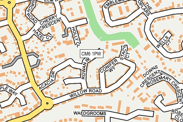 CM6 1PW map - OS OpenMap – Local (Ordnance Survey)