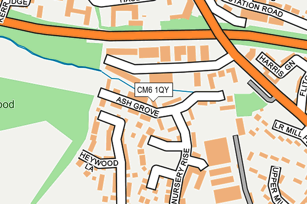 CM6 1QY map - OS OpenMap – Local (Ordnance Survey)