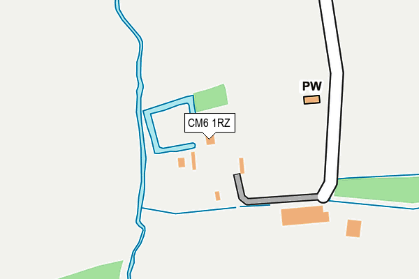 CM6 1RZ map - OS OpenMap – Local (Ordnance Survey)