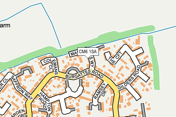 CM6 1SA map - OS OpenMap – Local (Ordnance Survey)