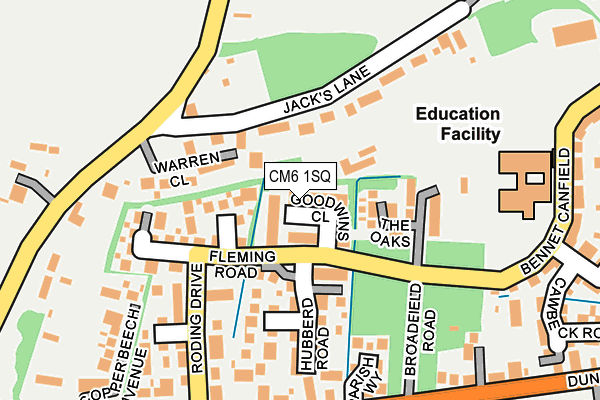 CM6 1SQ map - OS OpenMap – Local (Ordnance Survey)