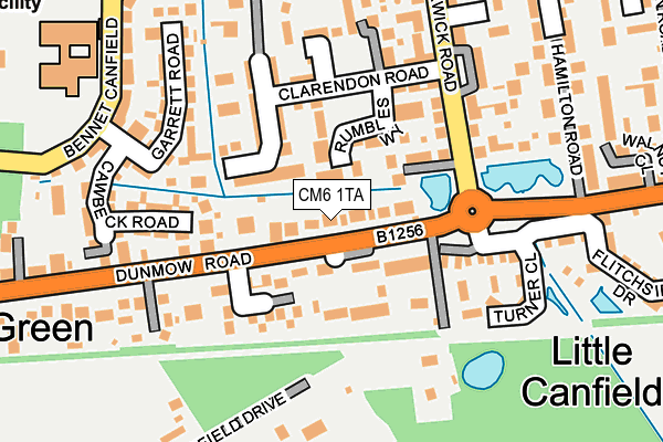 CM6 1TA map - OS OpenMap – Local (Ordnance Survey)