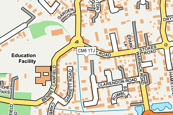 CM6 1TJ map - OS OpenMap – Local (Ordnance Survey)