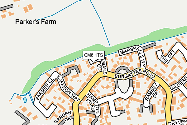 CM6 1TS map - OS OpenMap – Local (Ordnance Survey)