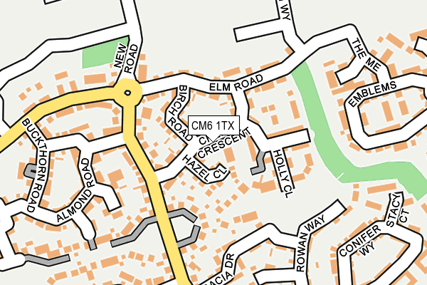 CM6 1TX map - OS OpenMap – Local (Ordnance Survey)