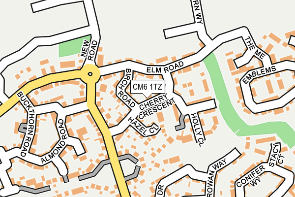 CM6 1TZ map - OS OpenMap – Local (Ordnance Survey)