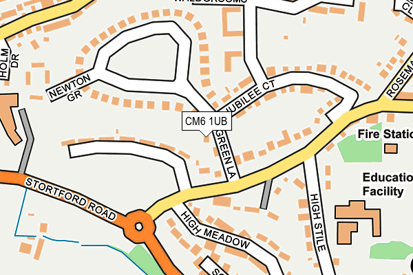 CM6 1UB map - OS OpenMap – Local (Ordnance Survey)