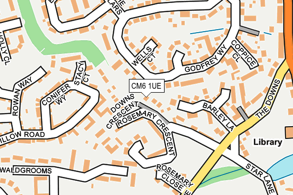 CM6 1UE map - OS OpenMap – Local (Ordnance Survey)