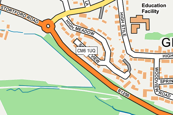 CM6 1UQ map - OS OpenMap – Local (Ordnance Survey)