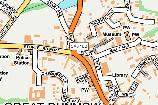 CM6 1UU map - OS OpenMap – Local (Ordnance Survey)