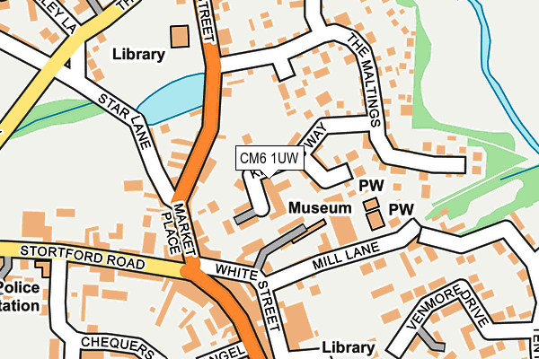 CM6 1UW map - OS OpenMap – Local (Ordnance Survey)