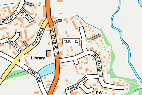 CM6 1UX map - OS OpenMap – Local (Ordnance Survey)