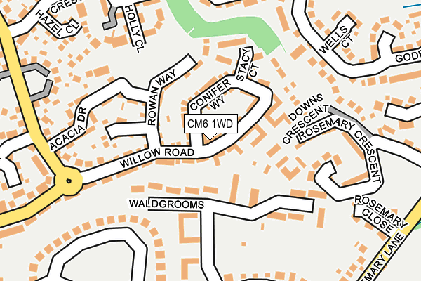 CM6 1WD map - OS OpenMap – Local (Ordnance Survey)