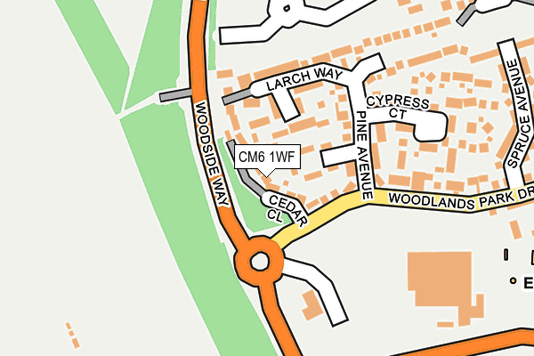 CM6 1WF map - OS OpenMap – Local (Ordnance Survey)