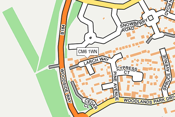 CM6 1WN map - OS OpenMap – Local (Ordnance Survey)