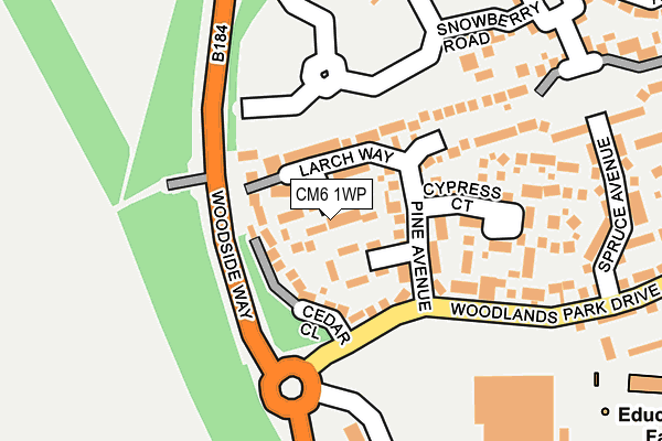 CM6 1WP map - OS OpenMap – Local (Ordnance Survey)