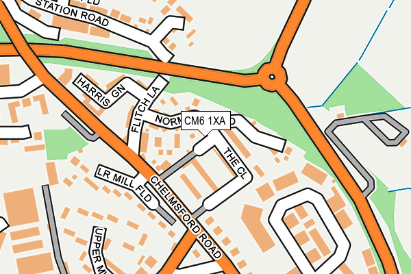 CM6 1XA map - OS OpenMap – Local (Ordnance Survey)