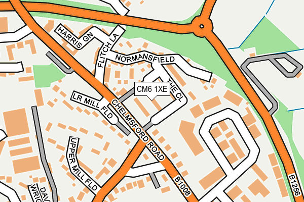 CM6 1XE map - OS OpenMap – Local (Ordnance Survey)