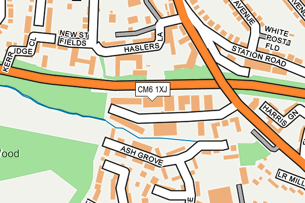 CM6 1XJ map - OS OpenMap – Local (Ordnance Survey)