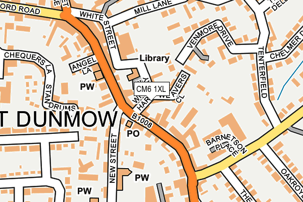 CM6 1XL map - OS OpenMap – Local (Ordnance Survey)