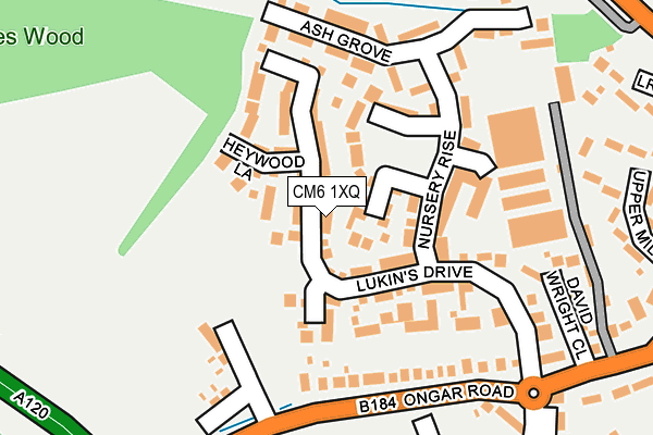 CM6 1XQ map - OS OpenMap – Local (Ordnance Survey)