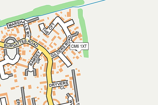 CM6 1XT map - OS OpenMap – Local (Ordnance Survey)