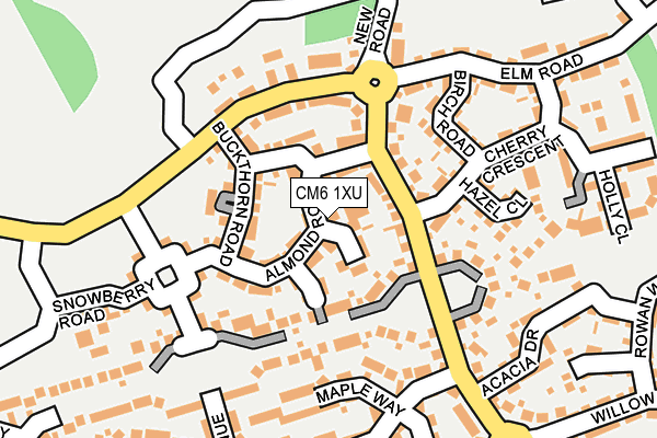 CM6 1XU map - OS OpenMap – Local (Ordnance Survey)