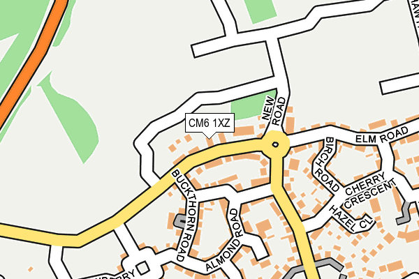 CM6 1XZ map - OS OpenMap – Local (Ordnance Survey)