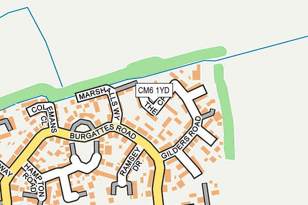 CM6 1YD map - OS OpenMap – Local (Ordnance Survey)
